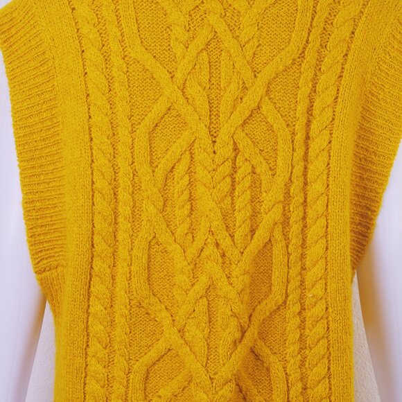 Isabel Marant Short Sleeve Turtleneck Sweater Baby Alpaca Cable Knit Sz 42 - Picture 8 of 12